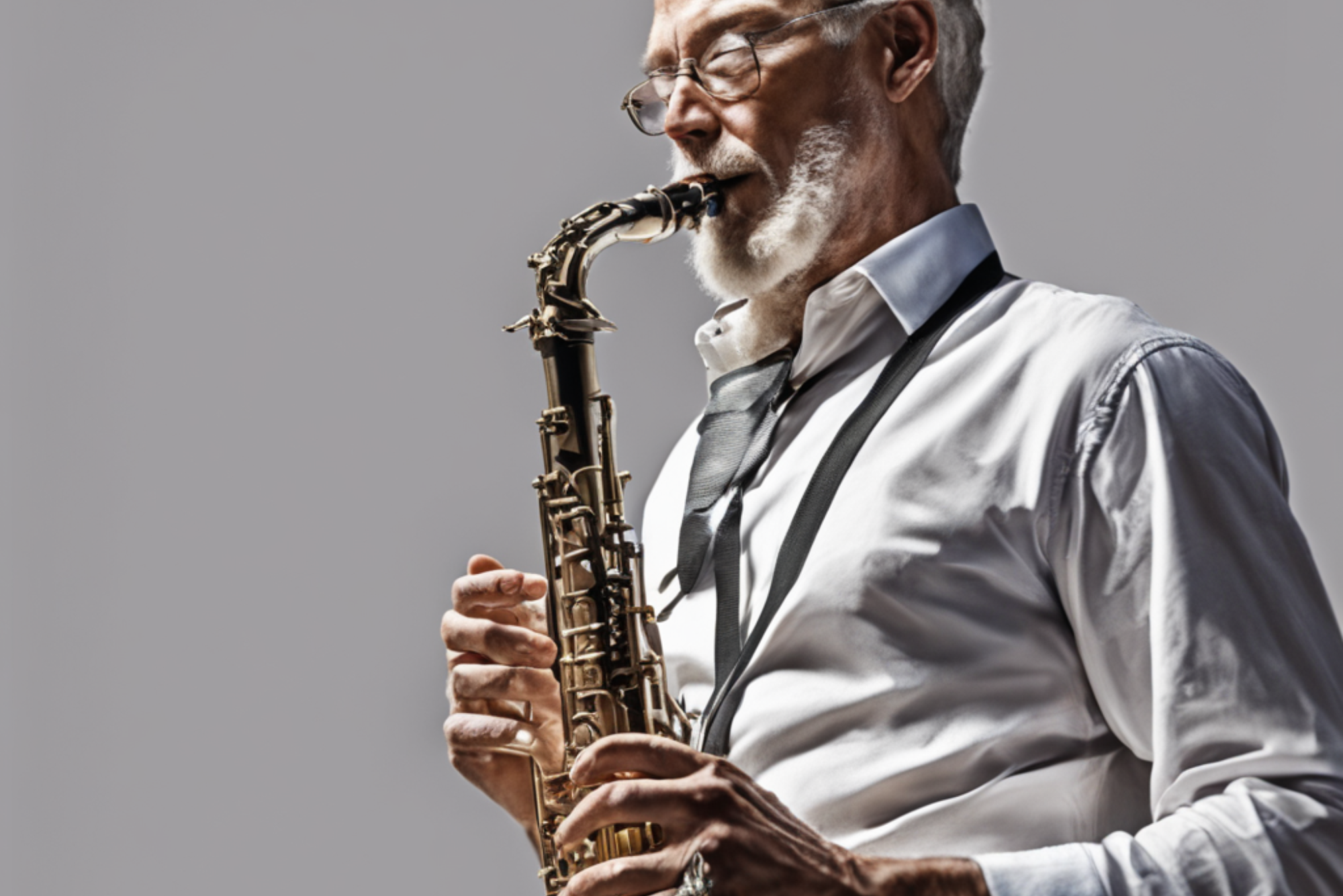 man playing sax